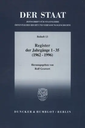 Grawert |  DER STAAT. | Buch |  Sack Fachmedien