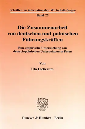 Lieberum |  Die Zusammenarbeit von deutschen und polnischen Führungskräften. | Buch |  Sack Fachmedien