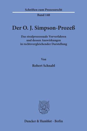 Schnabl |  Der O. J. Simpson-Prozess | Buch |  Sack Fachmedien