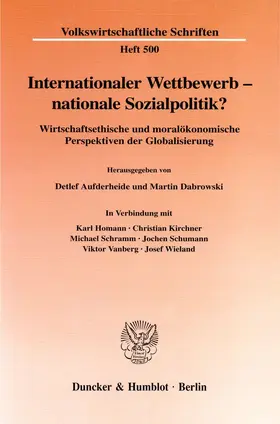 Aufderheide / Dabrowski |  Internationaler Wettbewerb - nationale Sozialpolitik? | Buch |  Sack Fachmedien