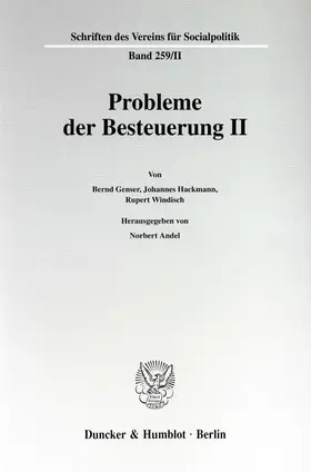 Andel |  Probleme der Besteuerung II. | Buch |  Sack Fachmedien