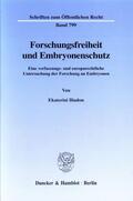 Iliadou |  Forschungsfreiheit und Embryonenschutz | Buch |  Sack Fachmedien
