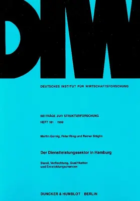 Gornig / Ring / Stäglin |  Der Dienstleistungssektor in Hamburg. | Buch |  Sack Fachmedien
