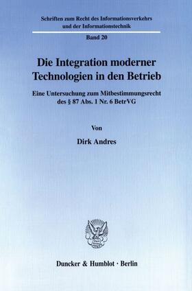 Andres | Die Integration moderner Technologien in den Betrieb. | Buch | 978-3-428-09914-6 | sack.de