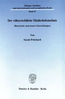 Pritchard | Der völkerrechtliche Minderheitenschutz. | Buch | 978-3-428-09925-2 | www.sack.de