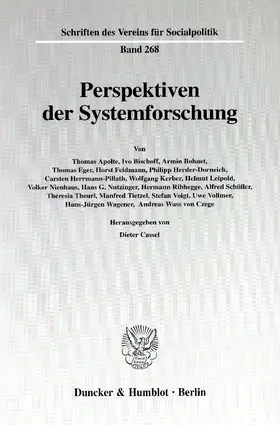 Cassel |  Perspektiven der Systemforschung. | Buch |  Sack Fachmedien
