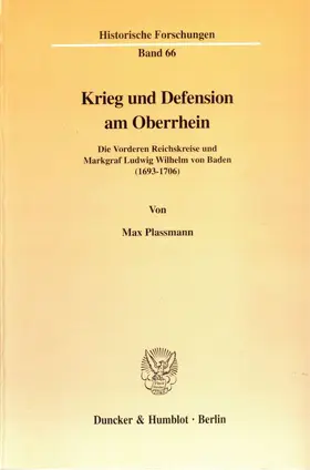 Plassmann |  Krieg und Defension am Oberrhein. | Buch |  Sack Fachmedien