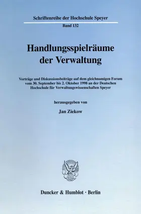 Ziekow |  Handlungsspielräume der Verwaltung. | Buch |  Sack Fachmedien