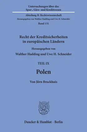 Hadding / Schneider / Brockhuis |  Polen. | Buch |  Sack Fachmedien