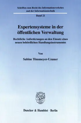 Tönsmeyer-Uzuner | Expertensysteme in der öffentlichen Verwaltung. | Buch | 978-3-428-10051-4 | www.sack.de
