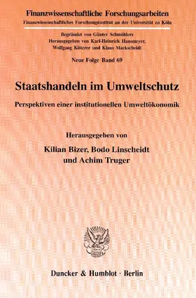 Bizer / Linscheidt / Truger |  Staatshandeln im Umweltschutz. | Buch |  Sack Fachmedien