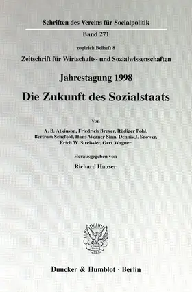 Hauser |  Die Zukunft des Sozialstaats. | Buch |  Sack Fachmedien