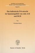 Resch |  Das italienische Privatrecht im Spannungsfeld von code civil und BGB | Buch |  Sack Fachmedien
