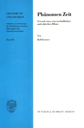 Kramer | Phänomen Zeit. | Buch | 978-3-428-10189-4 | sack.de