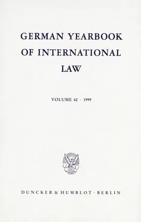 Delbrück / Hofmann / Zimmermann |  German Yearbook of International Law - Jahrbuch für Internationales Recht. | Buch |  Sack Fachmedien