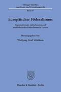 Vitzthum |  Europäischer Föderalismus. | Buch |  Sack Fachmedien