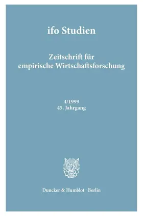  ifo Studien. | Buch |  Sack Fachmedien