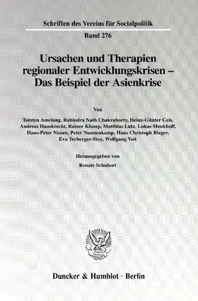Schubert |  Ursachen und Therapien regionaler Entwicklungskrisen - | Buch |  Sack Fachmedien