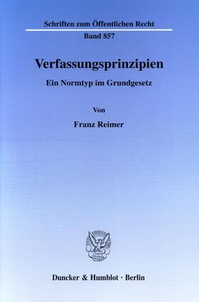 Reimer | Verfassungsprinzipien. | Buch | 978-3-428-10315-7 | sack.de