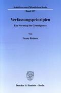 Reimer |  Verfassungsprinzipien. | Buch |  Sack Fachmedien