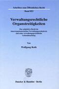 Roth |  Verwaltungsrechtliche Organstreitigkeiten. | Buch |  Sack Fachmedien