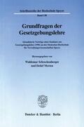 Schreckenberger / Merten |  Grundfragen der Gesetzgebungslehre. | Buch |  Sack Fachmedien