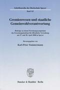 Sommermann |  Gremienwesen und staatliche Gemeinwohlverantwortung | Buch |  Sack Fachmedien