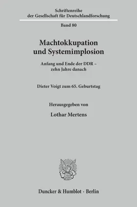 Mertens |  Machtokkupation und Systemimplosion. | Buch |  Sack Fachmedien