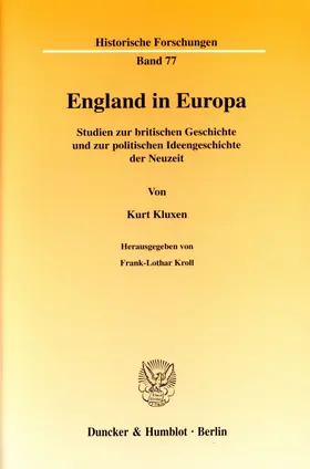 Kluxen / Kroll |  England in Europa. | Buch |  Sack Fachmedien