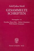 Merkl / Grussmann / Mayer-Maly |  Gesammelte Schriften II/2 | Buch |  Sack Fachmedien