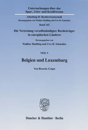Hadding / Schneider / Grigat |  Belgien und Luxemburg. | Buch |  Sack Fachmedien