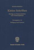 Häberle / Vitzthum |  Kleine Schriften. | Buch |  Sack Fachmedien