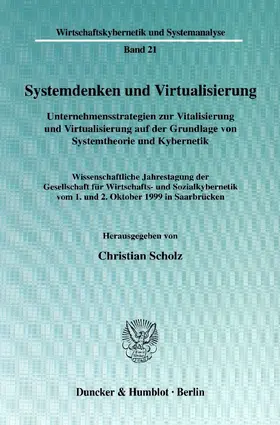 Scholz |  Systemdenken und Virtualisierung. | Buch |  Sack Fachmedien
