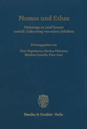 Depenheuer / Axer / Heintzen |  Nomos u. Ethos | Buch |  Sack Fachmedien