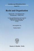 Ruffert |  Recht und Organisation. | Buch |  Sack Fachmedien