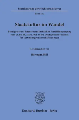 Hill |  Staatskultur im Wandel. | Buch |  Sack Fachmedien