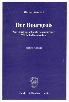 Sombart |  Der Bourgeois. | Buch |  Sack Fachmedien