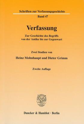 Mohnhaupt / Grimm |  Verfassung | Buch |  Sack Fachmedien