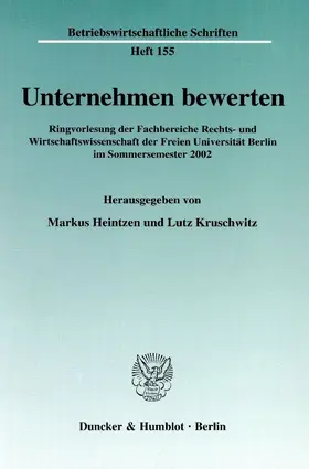 Heintzen / Kruschwitz |  Unternehmen bewerten. | Buch |  Sack Fachmedien