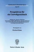 Bohne |  Perspektiven für ein Umweltgesetzbuch. | Buch |  Sack Fachmedien