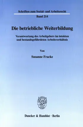 Fracke | Die betriebliche Weiterbildung. | Buch | 978-3-428-11025-4 | www.sack.de