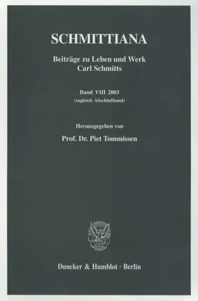 Tommissen |  SCHMITTIANA. | Buch |  Sack Fachmedien