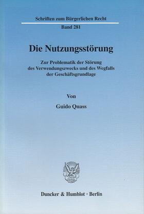Quass | Die Nutzungsstörung. | Buch | 978-3-428-11098-8 | sack.de