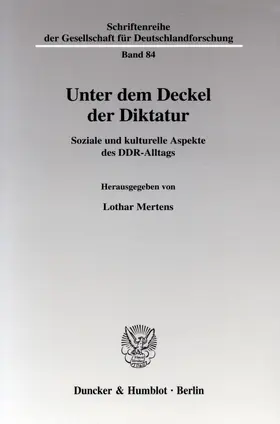 Mertens |  Unter dem Deckel der Diktatur | Buch |  Sack Fachmedien