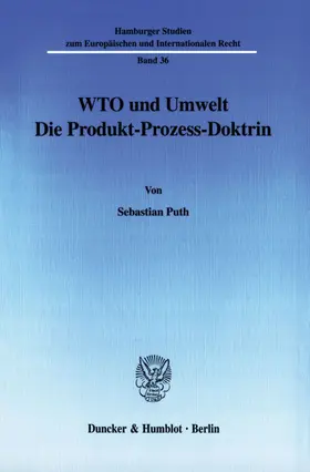 Puth |  WTO und Umwelt. | Buch |  Sack Fachmedien