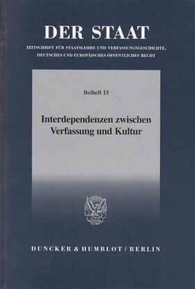 Becker | Interdependenzen zwischen Verfassung und Kultur. | Buch | 978-3-428-11160-2 | sack.de