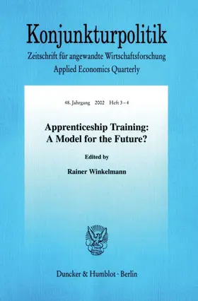 Winkelmann |  Apprenticeship Training: A Model for the Future? | Buch |  Sack Fachmedien