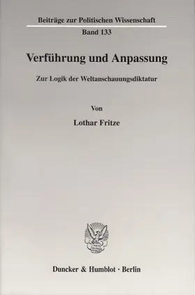 Fritze |  Verführung und Anpassung. | Buch |  Sack Fachmedien