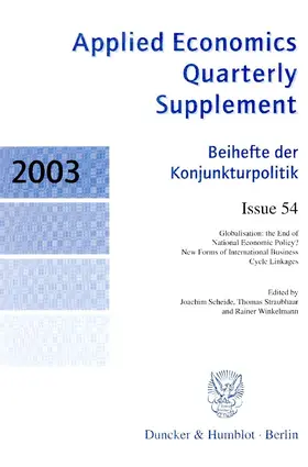 Winkelmann / Straubhaar / Scheide |  Globalisation: the End of National Economic Policy? | Buch |  Sack Fachmedien