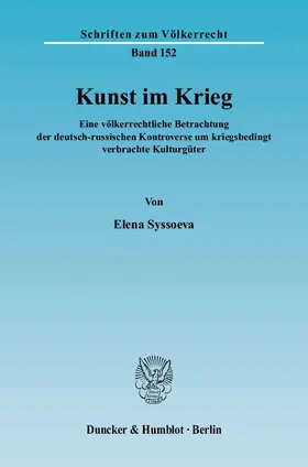 Syssoeva | Kunst im Krieg | Buch | 978-3-428-11318-7 | www.sack.de
